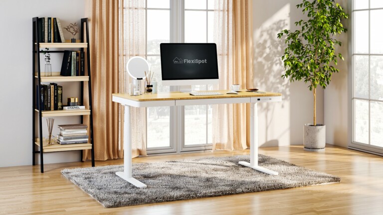 FlexiSpot Comhar Pro Q8 embracive standing desk has a super stable frame structure