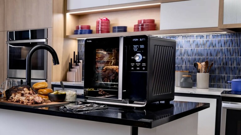 GE Profile Smart Indoor Smoker boasts active smoke filtration for safe indoor cooking