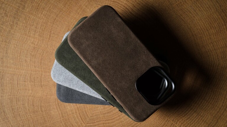 hardgraft Fuzzy Alcantara iPhone 15 Pro Cover has a hardwearing, suede-like exterior